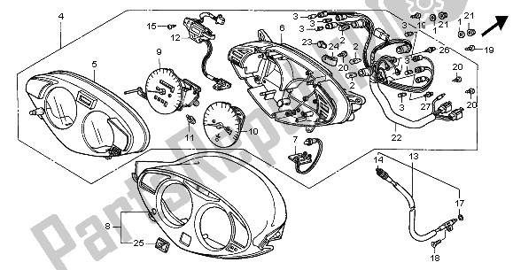 Todas las partes para Metro (kmh) de Honda NT 650V 2004