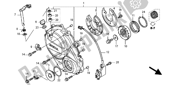 Tutte le parti per il Coperchio Carter Destro del Honda CBR 600F 2012