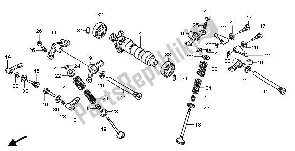 All parts for the Camshaft & Valve of the Honda TRX 400 EX Sportrax 2008