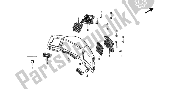 Tutte le parti per il Pannello Del Misuratore (uk) del Honda GL 1500 1988