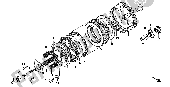 Todas as partes de Embreagem do Honda CR 80R SW 1997