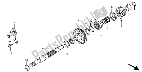 Todas las partes para Husillo De Arranque de Honda XR 250R 1997