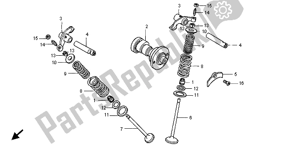 All parts for the Camshaft & Valve of the Honda XLR 125R 1998