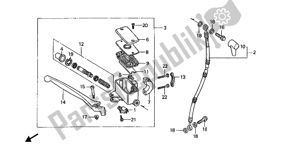 Todas las partes para Fr. Cilindro Maestro Del Freno de Honda GL 1500 1990