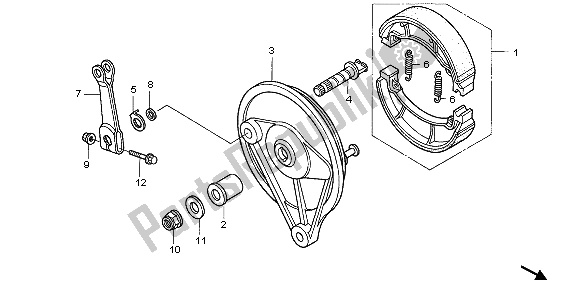 Toutes les pièces pour le Panneau De Frein Arrière du Honda VT 125C 2007