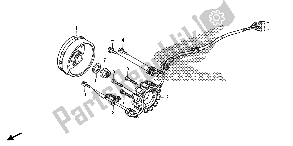 Toutes les pièces pour le Générateur du Honda CRF 450R 2015