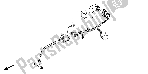 All parts for the Wire Harness of the Honda CRF 50F 2012