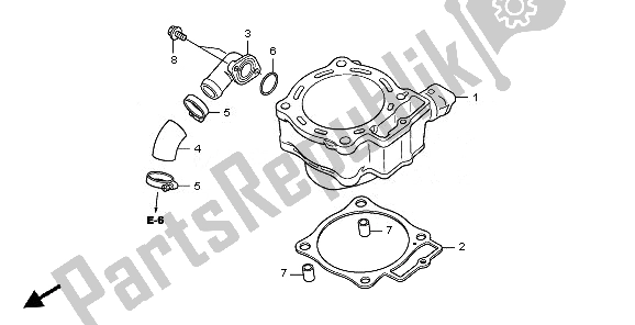 All parts for the Cylinder of the Honda CRF 450R 2010