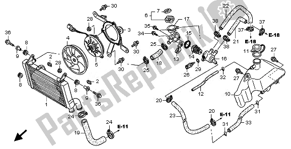 Todas las partes para Radiador de Honda NT 700V 2010