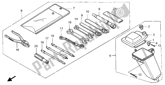 Todas las partes para Herramientas Y Caja De Herramientas de Honda NX 650 1996