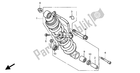 Todas las partes para Cojín Trasero de Honda NT 650V 2002