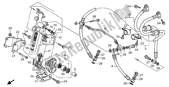 All parts for the Second Master Cylinder of the Honda CBR 1000F 1996