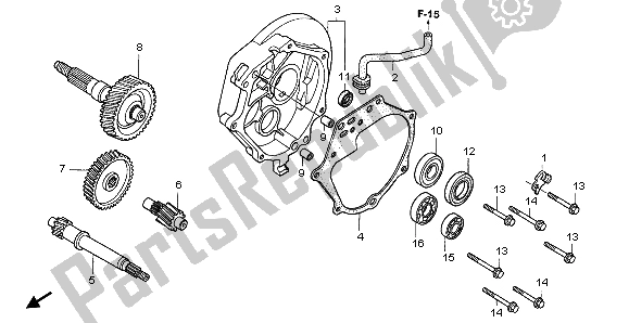 All parts for the Transmission of the Honda SCV 100F 2007