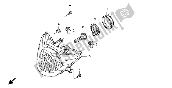 Todas las partes para Faro de Honda SH 150R 2011