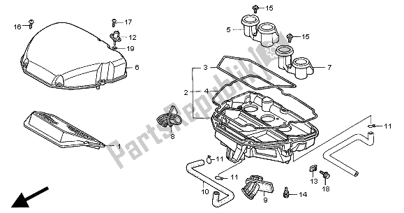 Toutes les pièces pour le Purificateur D'air du Honda CB 1100 SF 2000