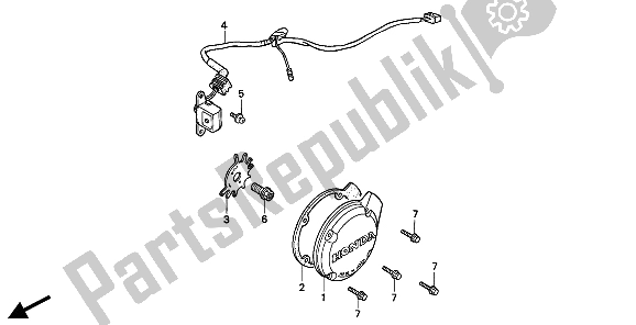 All parts for the Pulse Generator of the Honda CB 750F2 1994