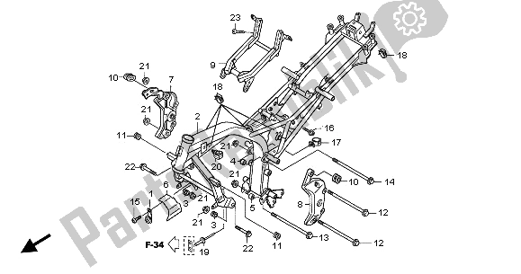 Todas las partes para Cuerpo Del Marco de Honda CBF 600 SA 2006