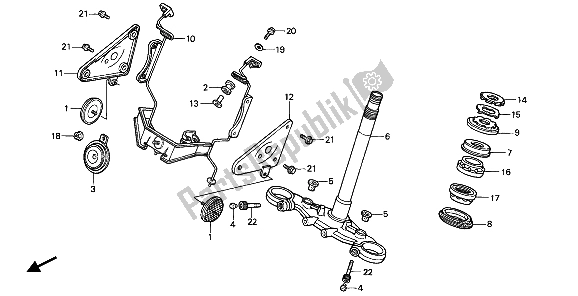 Toutes les pièces pour le Potence De Direction du Honda CB 450S 1986