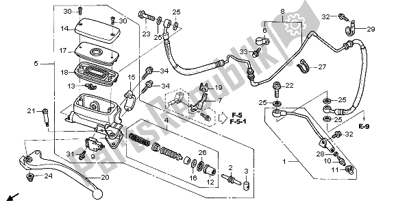 Todas las partes para Cilindro Maestro Del Embrague de Honda ST 1300A 2006