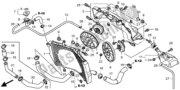 Todas las partes para Radiador de Honda VFR 1200 FD 2012