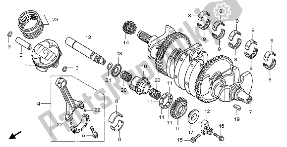 All parts for the Crankshaft & Piston of the Honda CBR 1000 RR 2009