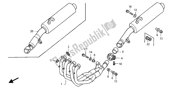 Wszystkie części do T? Umik Wydechowy Honda CBR 600 FR 2001