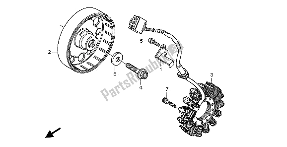 All parts for the Generator of the Honda CB 600 FA Hornet 2009