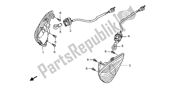 All parts for the Winker of the Honda CBF 600 SA 2009