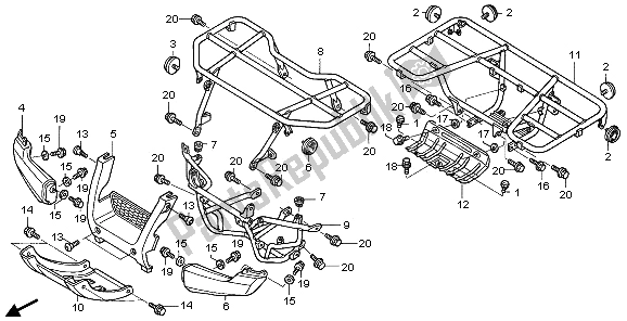 Todas las partes para Portador de Honda TRX 680 FA Fourtrax Rincon 2009