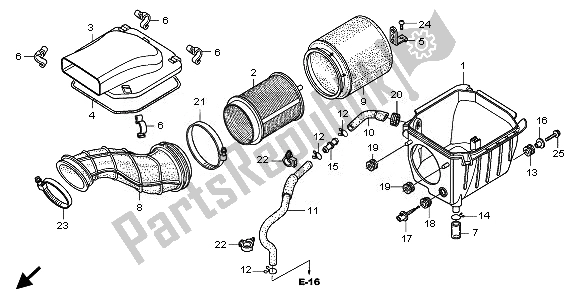 Tutte le parti per il Filtro Dell'aria del Honda TRX 700 XX 2008