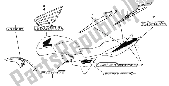 Tutte le parti per il Marchio del Honda CB 1300 2008