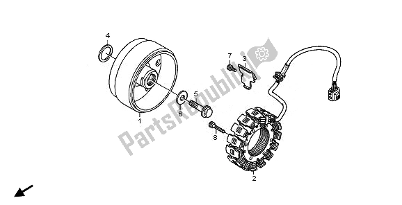 All parts for the Generator of the Honda XL 700 VA Transalp 2008