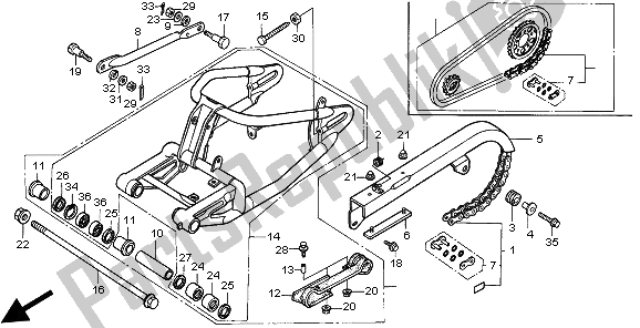 Todas las partes para Basculante de Honda VT 600C 1997