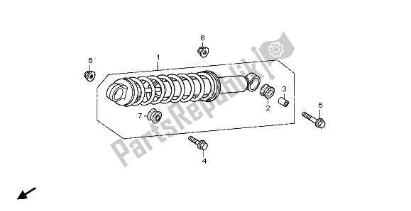All parts for the Rear Cushion of the Honda CRF 70F 2009