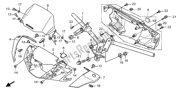 All parts for the Handle Pipe & Handle Cover of the Honda SH 150D 2009