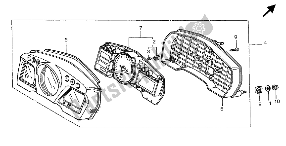 All parts for the Meter (mph) of the Honda CBR 1100 XX 2007