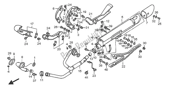 Todas las partes para Silenciador De Escape de Honda VTX 1800C1 2005