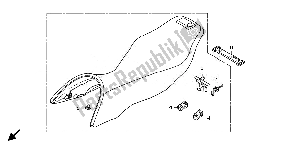 Tutte le parti per il Posto A Sedere del Honda TRX 700 XX 2008