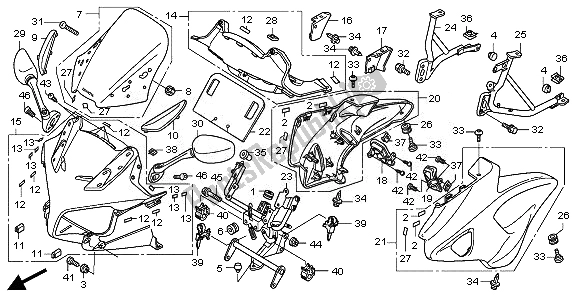 All parts for the Cowl of the Honda CBF 1000 TA 2010