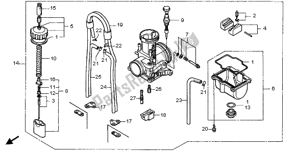 Wszystkie części do Ga? Nik Honda CR 250R 1996