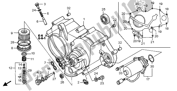 Tutte le parti per il Coperchio Del Carter Anteriore del Honda TRX 500 FA Fourtrax Foreman 2004