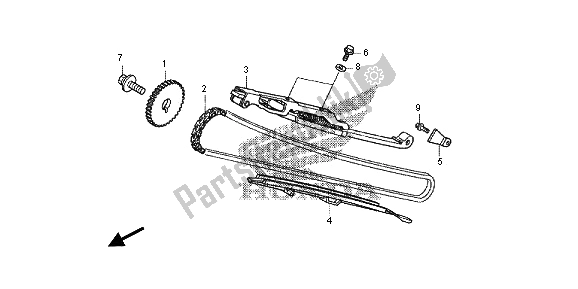 All parts for the Cam Chain & Tensioner of the Honda NC 700D 2013