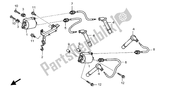 All parts for the Ignition Coil of the Honda ST 1300 2002
