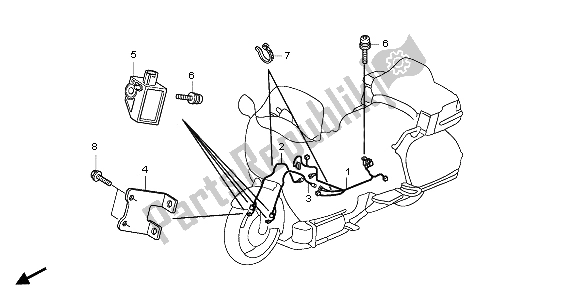 All parts for the Airbag Harness of the Honda GL 1800 Airbag 2007