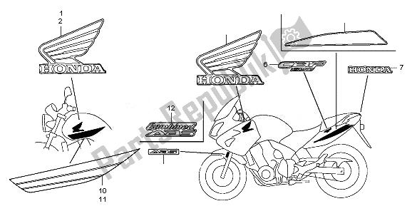 Tutte le parti per il Marchio del Honda CBF 600 NA 2008