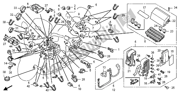 Todas las partes para Arnés De Cables de Honda GL 1800A 2005