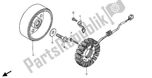 Todas las partes para Generador de Honda CBR 600F 1997