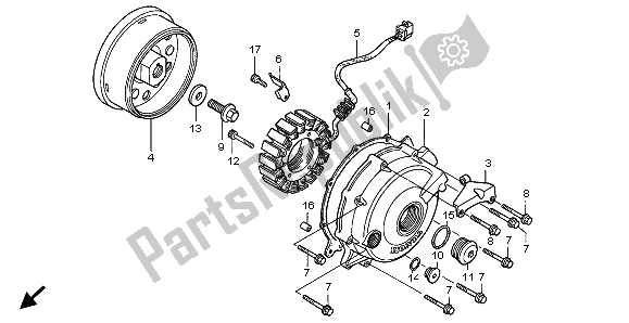 All parts for the Generator of the Honda XL 1000V 1999