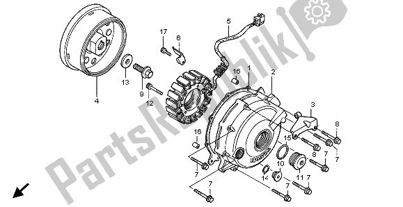 All parts for the Generator of the Honda XL 1000V 1999