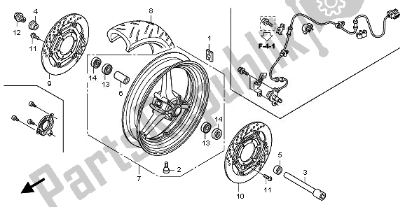 Tutte le parti per il Ruota Anteriore del Honda CBR 1000 RR 2010